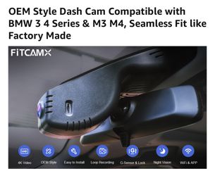 4K Dash Cam F Chassis BMW OEM Style (Plug & Play)
