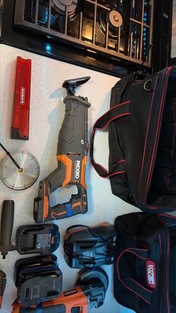 Rigid power tools w/ crescent hand tool set