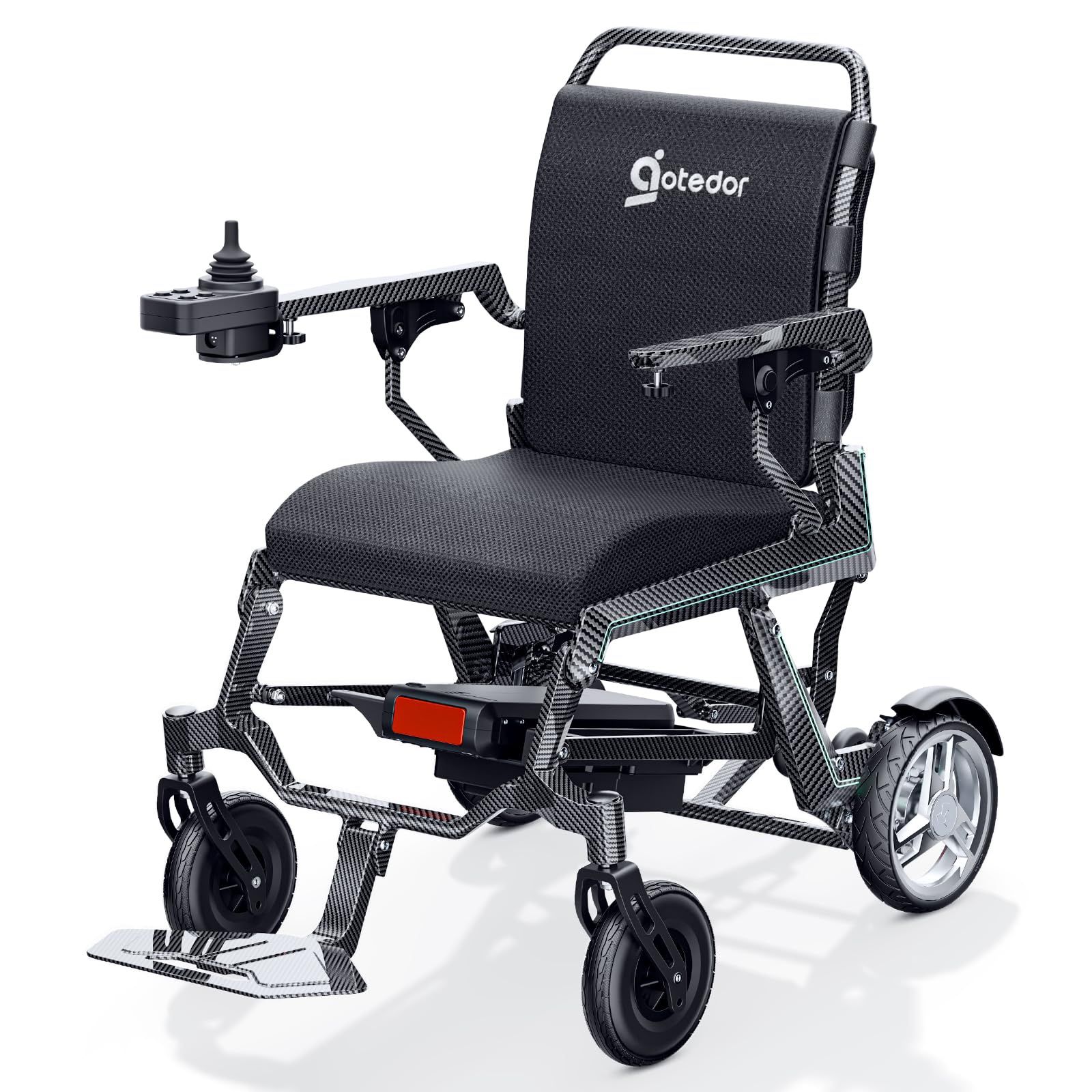 CARBON FIBER ELECTRIC WHEELCHAIR FOR ADULTS 25MILES LONG TRAVEL