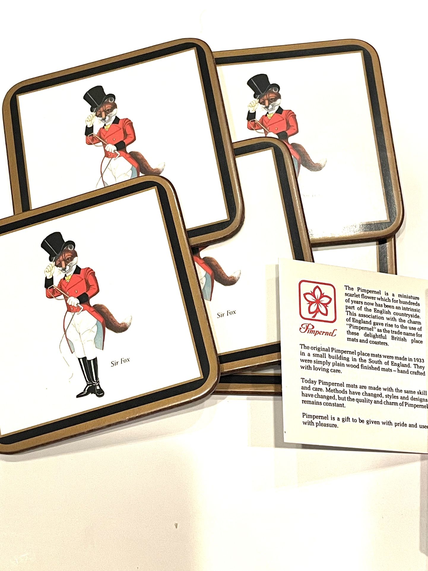 Pimpernel Sir Fox & Tropical Fish Coasters