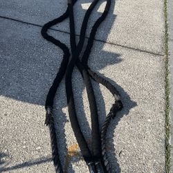 2 Battle Ropes 1 Heavy 1 Medium Workout Fitness Home Home Gym Workout Exercise Fitness Training Equipment Man Woman Boy Girl