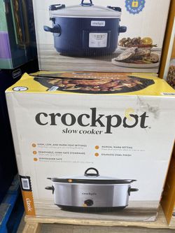 Crock Pot 7qt Cook & Carry Programmable Easy-Clean Slow Cooker - Stainless  Steel