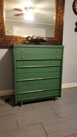 BEAUTIFUL TALL GREEN DRESSER