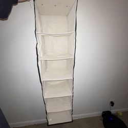 Beige 6 Shelf Closet Organizer 