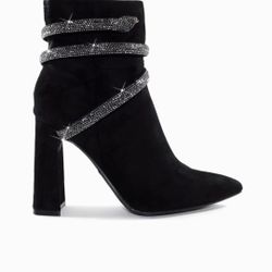SPARKLE SNAKE BOOTS - BLACK 