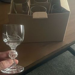 Small crystal glasses Set of 6