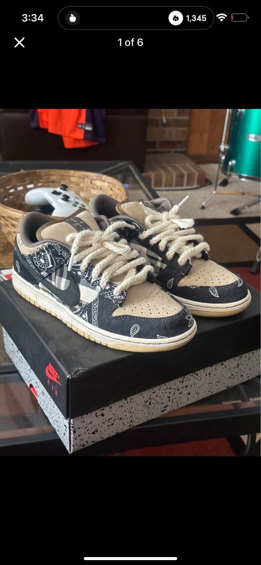 Travis Scott Nike Sb Size 7.5 Mens