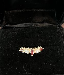 Garnet & CZ Ring