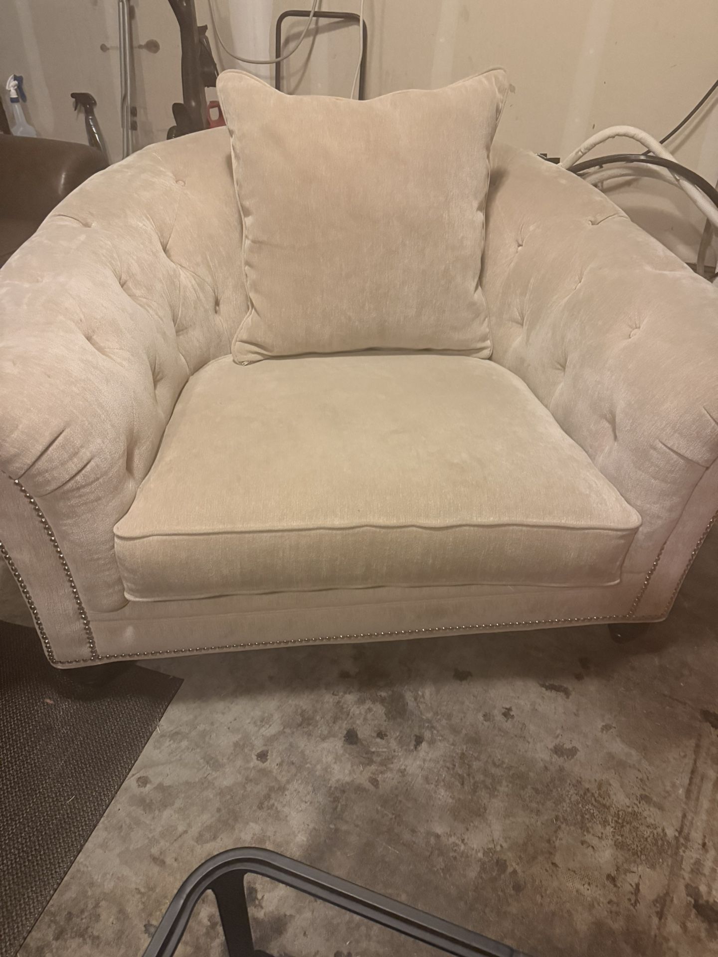 Ivory Studded Chair