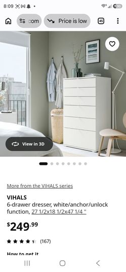 VIHALS 6 drawer dresser