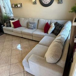 Beautiful Light Beige Modular Sectional From Ashley Furniture 