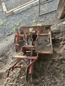 Vintage 24in Massey Fergesson Rototiller Fo Garden Tractor