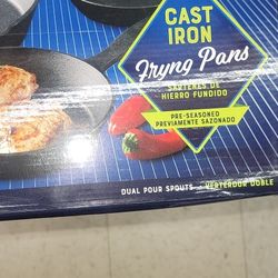 3 Piece Cast Iron Frying Pan Set Firm Price 