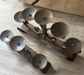Rustic Bronze Metal Candle Holders – $25 Set of 2