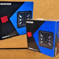 Kicker Solo-Baric Bass System 2 x 12" Dual Voice Coil Subwoofers 3000 Watts Package L7S12 🚨 Payment Options Available 🚨 No Credit Needed 🚨 