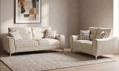 Brand New Light Taupe Super Plush Sofa & Loveseat (Pillows Included)