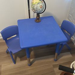 Flash Furniture Square Activity Table Set, 24"W x 24"D x 14.50" - 23.75"H