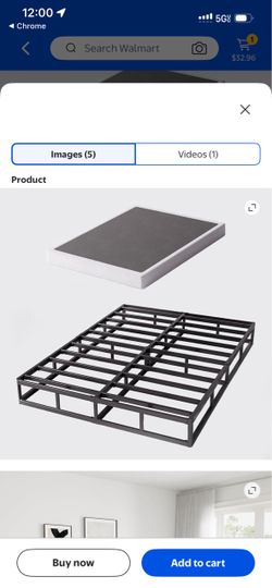 Full size mattress and metal box  (Walmart)