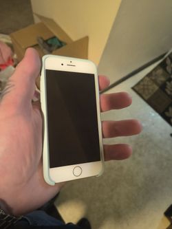 Unlocked iPhone 6, charger, phone case