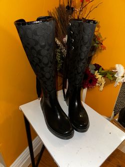 COACH- RAIN BOOTS,  BRAND NEW $100.00 OBO