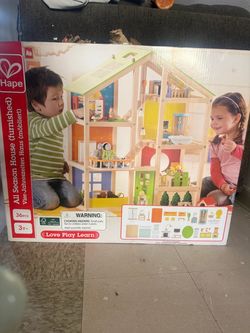 Hape All Season House Furnished Wooden Dollhouse