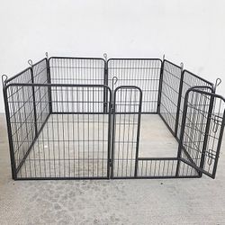 (NEW) $100 Heavy Duty 32” Tall x 32” Wide x 8-Panel Pet Playpen Dog Crate Kennel Exercise Cage Fence 