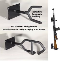 Wall Mount Gun Rack Hooks Set of 2