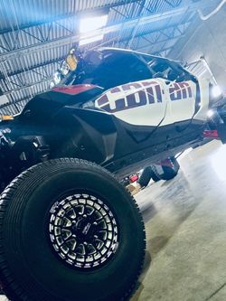 SUPER SALE METAL FX 15” Beadlock wheels & 35x10-R15 TENSOR Regulator TIRES For 24-26 CAN AM Maverick R XRS SXS UTV ( We Finance)
