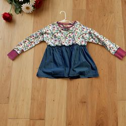 Matilda Jane Moments with you Tweet Tweet Tunic Girls size 8 PreOwned