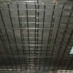 Black metal dog crate