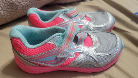 Girls Saucony Pink/teal/silver Sneaker Size 11.5, New