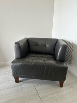 Brown Leather Side Couch