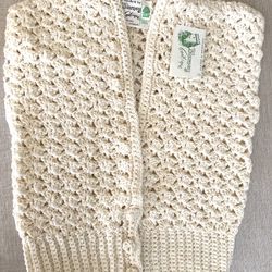 Brand New Vintage Aran Ireland Handknit Wool Sweater Vest Size S