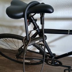 Adult bike and lock, Retrospec Harper single speed, matte black