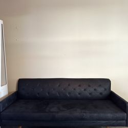 Mid Century Modern Black Sofa 