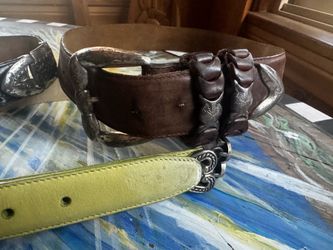 Beautiful Brighton belts. Size 30 dark green. Blacks and brown.