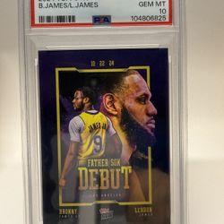 LeBron James Bronny Father Son Debut PSA 10
