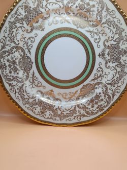 vintage 1930s Pickard Bavaria gold-encrusted dinner plate