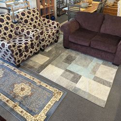 Loveseat And Two Accent Chairs
