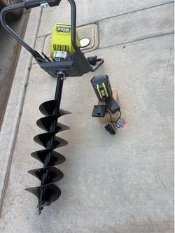 40V HP Brushless Cordless Earth Auger Powerhead with 8 in. Bit with 4.0 Ah Battery and Charger