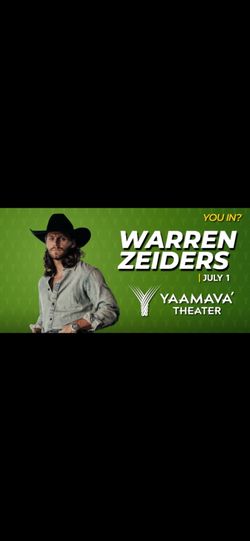 Warren Zeiders @ Yaamava Theather