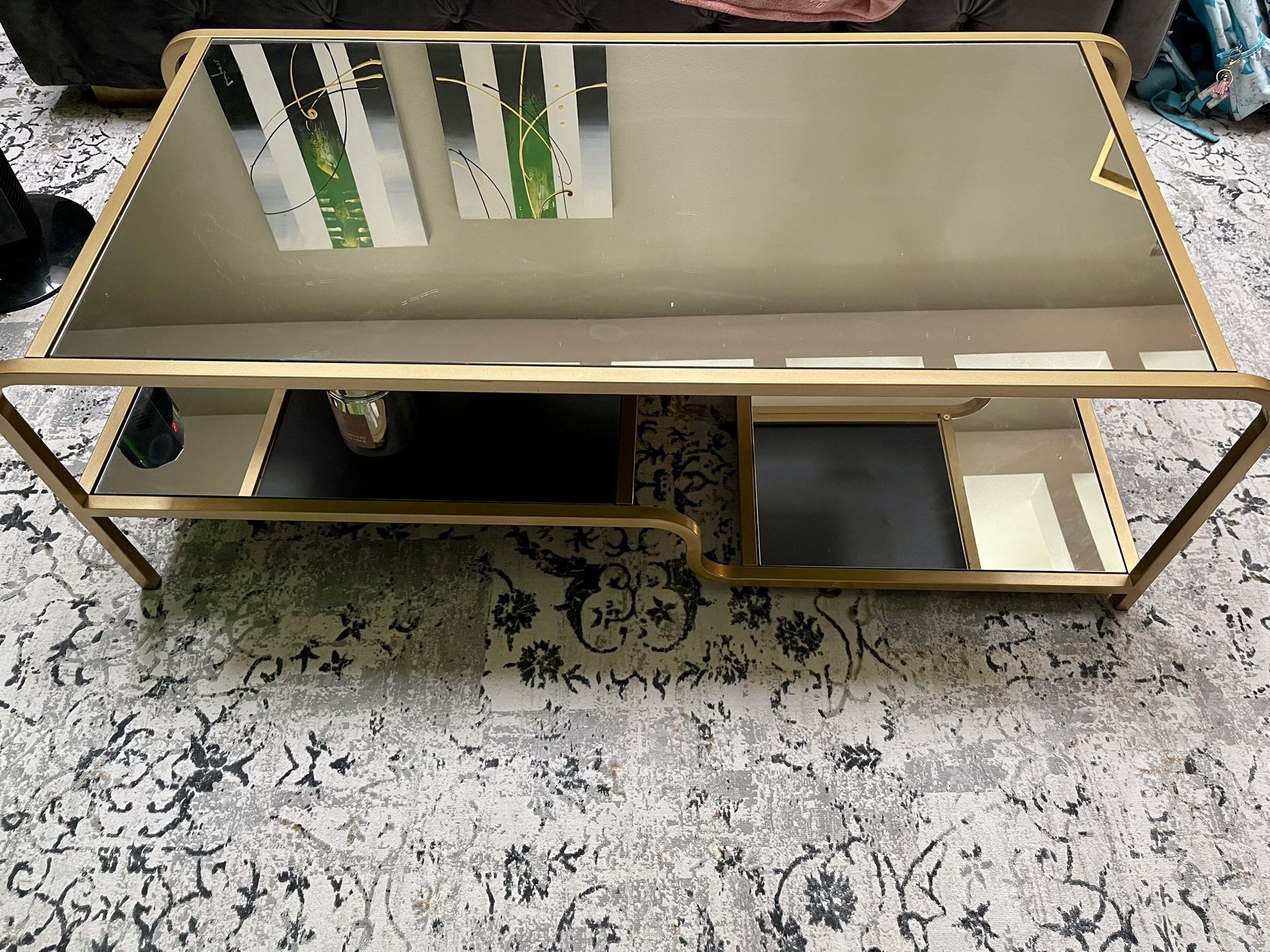 Gold Mirror Coffee Table