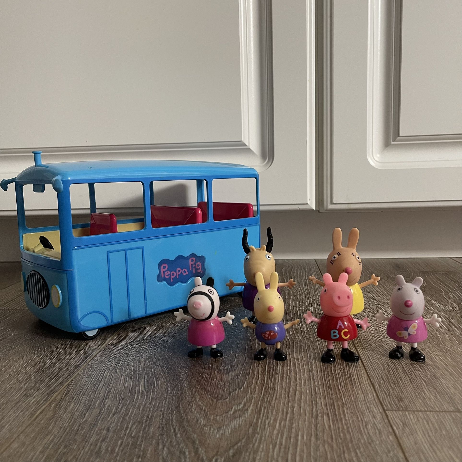 Peppa Pig, Madame Gazelle, Miss Rabbit, and Friends