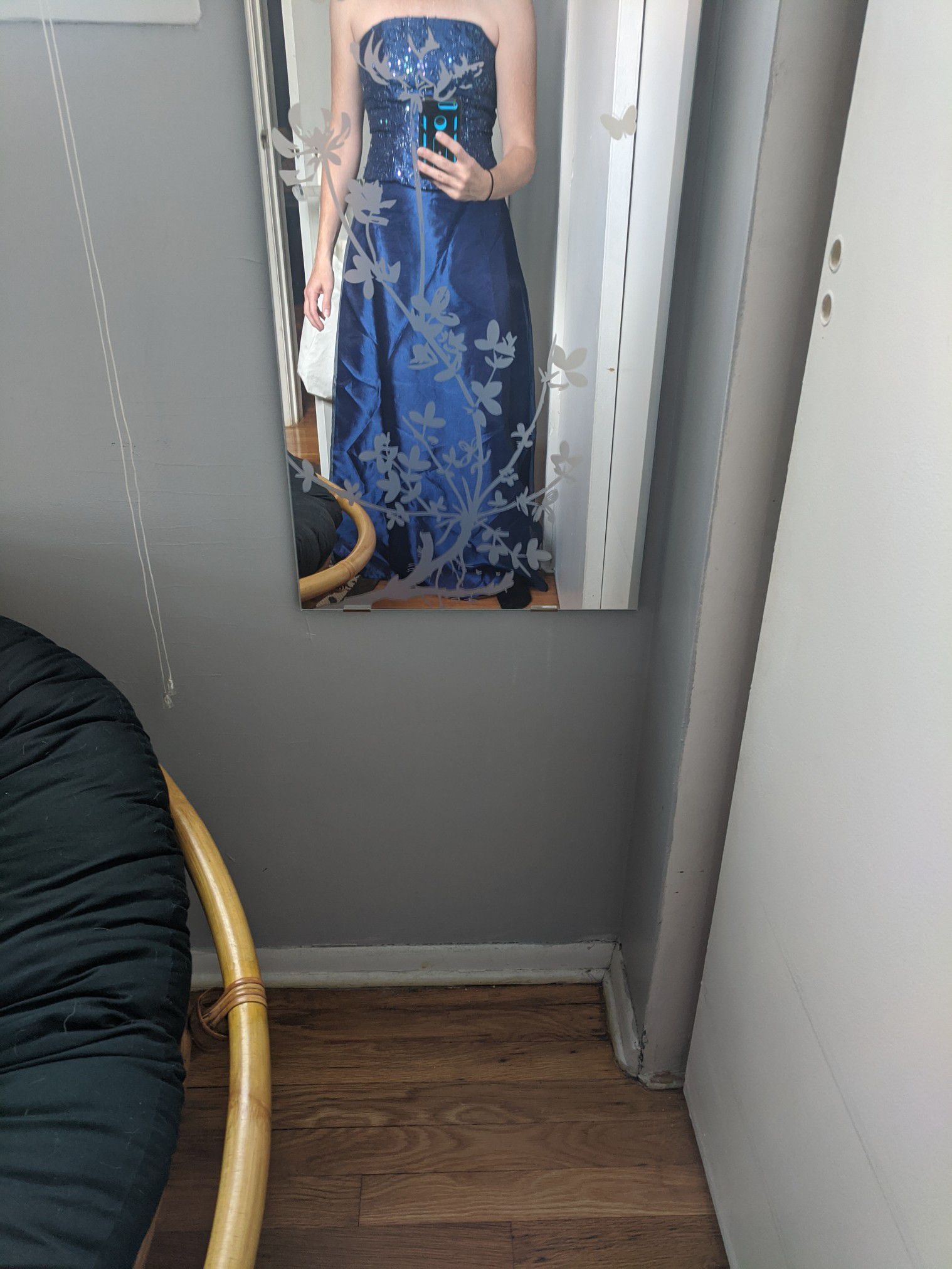 Blue evening gown prom dress etc