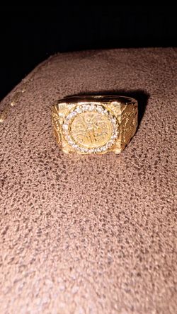14K Centenario Nugget Ring