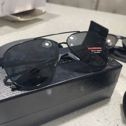 New Prada Black Sunglasses 