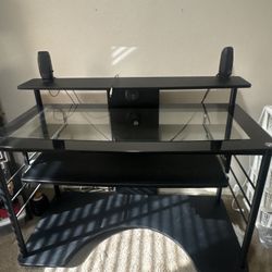 Gaming Desk And 28 Inch Samsung Monitor 