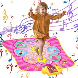 Dance Mat Toys for 3+ Year Old Girls,New Upgrade 5 Modes Dance Pad,Birthday Gift for Aged 3+ Kids Girls