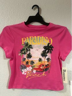 Pink Cropped Tee
