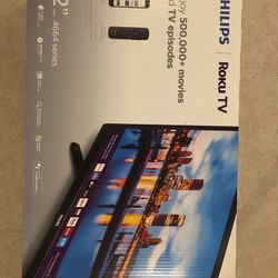 New In Box 32 inch Philips Roku Tv